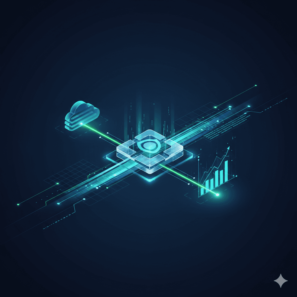 Collage of system dashboards, code screens, and project photos showcasing our services